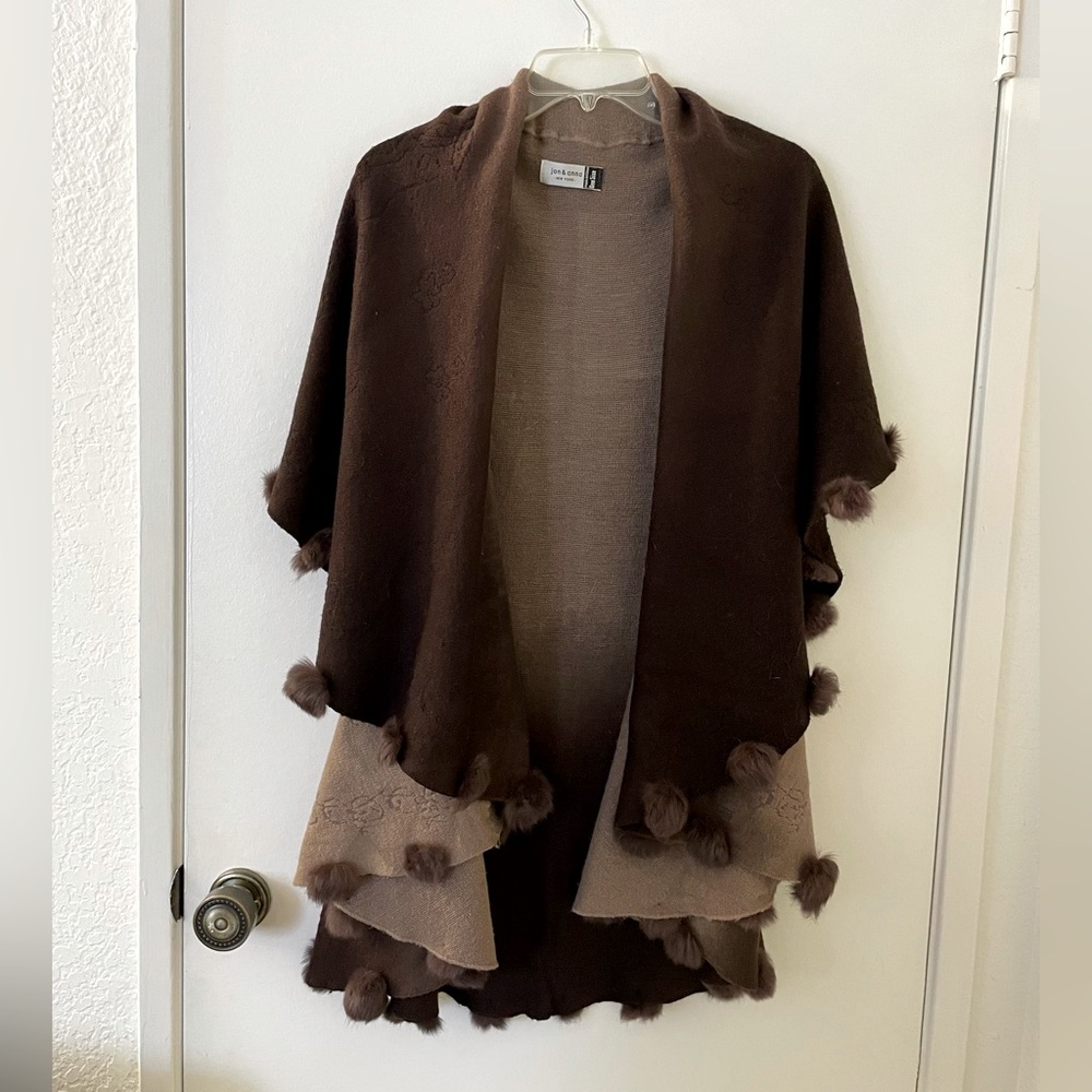 Jon and Anna Brown Gradient Shawl with Armholes